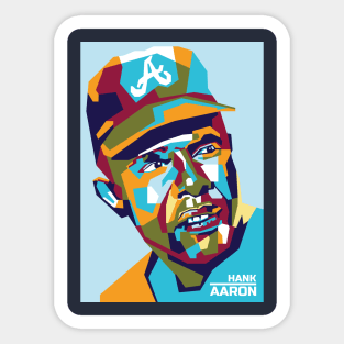 Popart Abstract Hank Aaron in WPAP Sticker